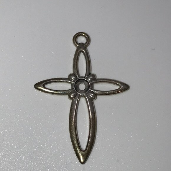 Sterling Silver Open Cross Pendant - Picture 3 of 16